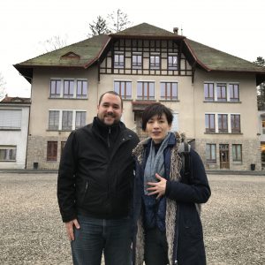 2018 年2月林肯Jennifer 參訪瑞士諾維爾住宿中學入學部主任合影