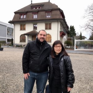 2018 年2月林肯Michelle 參訪瑞士諾維爾住宿中學入學部主任合影